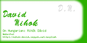 david mihok business card